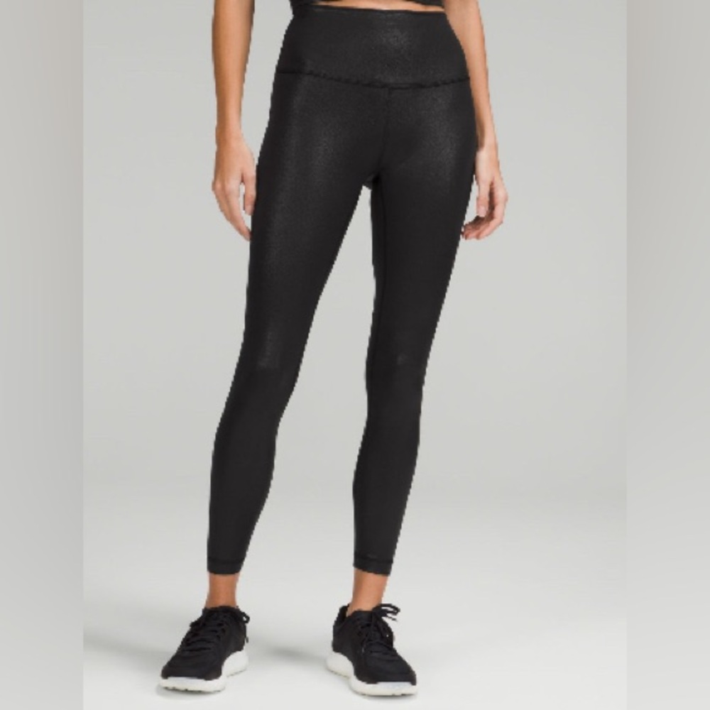 Lululemon wunder train high rise tight 25” Foil